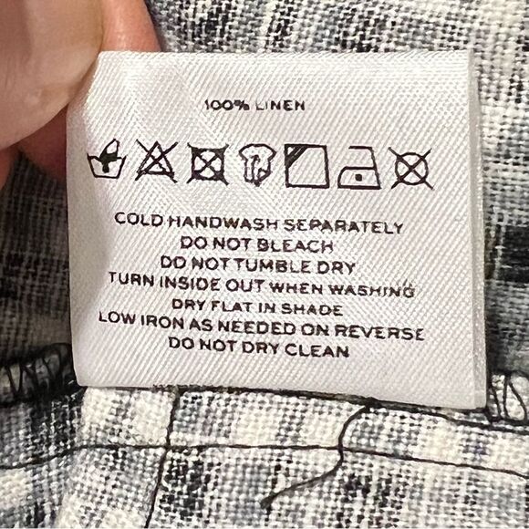 Faithful the Brand Liv Linen Jumpsuit Size 8 Gingham Check Retro Festival - Picture 16 of 16